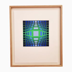 Victor Vasarely, Gyemant, 1968, Sérigraphie, Encadré