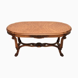 Mesa de centro francesa de madera satinada, años 20