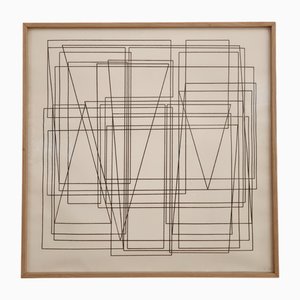 Théodore Bally, Grand Dessin d'Architecture, 1960, Graphite, Encadré