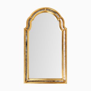 French Louis Philip Style Gilt Mirror with Smoked Mirror Glass, 1950s