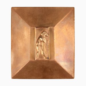 Piatto in bronzo di GAB Guldsmedsaktiebolaget, anni '30