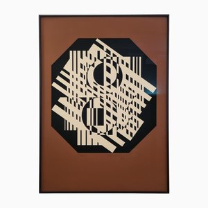 Victor Vasarely, G-Linn, 1951-56, Screenprint, Framed