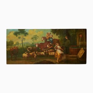 Hungarian School Artist, Bucolic Scene, Late 1800s, Oil on Canvas