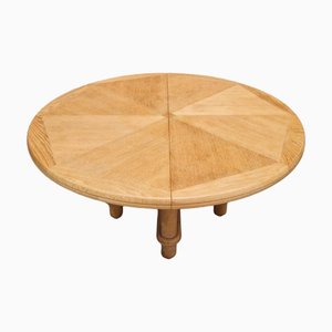 Mesa vintage grande de roble claro de Guillerme et Chambron para Votre Maison