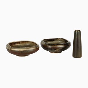 Ceramic Vases by Bode Willumsen and Ejvind Nielsen for Royal Copenhagen, Set of 3