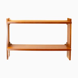 Mid-Century Two-Tier Teak Wall Shelf, 1950s