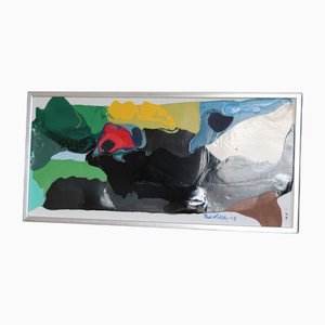 Paul Holsby, Towards the Hot Interior of the Earth, 1967, Oil on Canvas, Framed