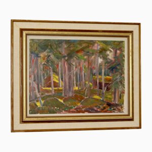 S. Toqvist, Forest, 1960s, Oil on Panel, Framed