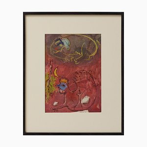 Marc Chagall, Editions du Chêne Composition, 1947, Color Cliché, Framed