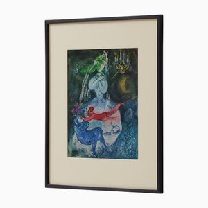 Marc Chagall, Editions du Chêne Composition, 1947, Color Cliché, Framed