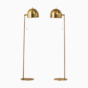 Model G-075 Brass Floor Lamps from Bergboms, 1960s, Set of 2