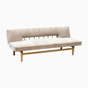 Sofá cama alemán de madera, años 70