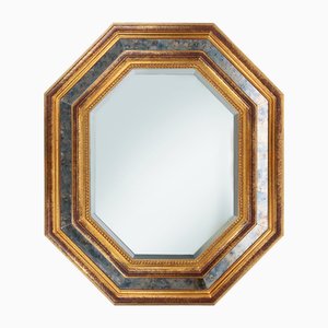 Miroir Octogonal Doré par Deknudt, Belgique, 1950s