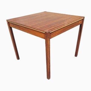 Mesa de comedor de palisandro con tablero de tela reversible de Ettore Sottsass para Poltronova, años 60