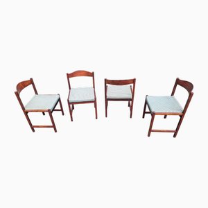 Chairs in Rosewood by Ettore Sottsass for Poltronova, Set of 4