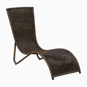 Chaise Longue en rotin, 1940s