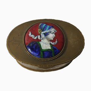 Scatola in bronzo e smalto, XIX secolo