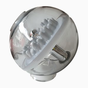 Space Age Italian Lamp in Murano Glass and Acrylic Glass attributed to Leucos, 1970s