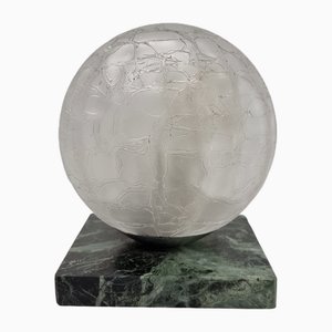 Lampe Vintage en Marbre Craquelé, 1970s