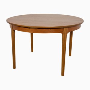 Mid-Century Round Teak Extendable Dining Table from Nathan, 1960s