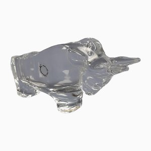 Murano Glass Bull Figurine Ashtray by Nason & C. Modern, 1980s