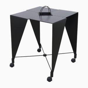 Harlequin Side Table on Wheels from Errebi, Italy, 1980s