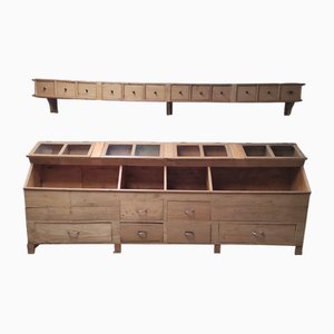 Antiker Lebensmittelschrank, 2er Set
