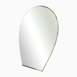 Vanity Mirror in Crystal and Wood from Tenca & C., Italy, 20th Century