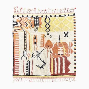 Handwoven Beni Mrirt Wool Rug, 1990s