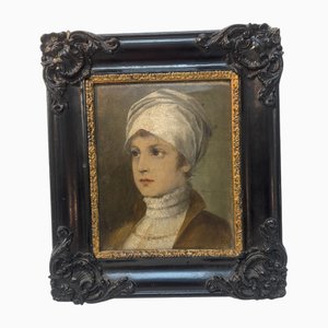Wilhelm Von Kaulbach, Lady's Biedermeier Portrait, 1800s, Oil on Canvas, Framed