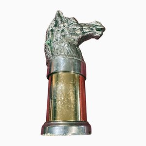 Pimentero Horses Head de metal plateado de Gucci, 1970