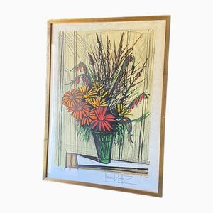Bernard Buffet, Blumenstillleben, 1950er, Lithographie, Papier