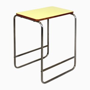 Bauhaus Beistelltisch aus Stahlrohr, Tschechoslowakei, 1940er