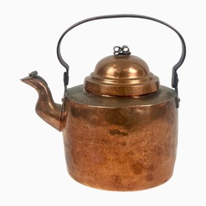 Teiera Hollstein Eskilstuna antica in rame, Svezia, fine XIX secolo