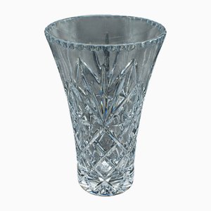 Vaso da esposizione vintage in cristallo molato, Regno Unito, 1990