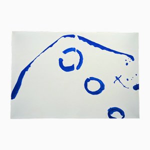 Pierre Tal Coat, Abstraction in Blue, Litografia originale, 1962