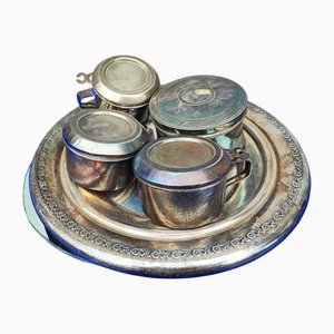 Vintage Art Deco Sugar Bowl, 1950s, Set of 5