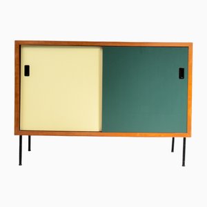 Enfilade Verte et Jaune en Bois et Formica, 1960