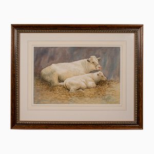 Anthony Forster, Ganadería, 1990, Acuarela, Enmarcado