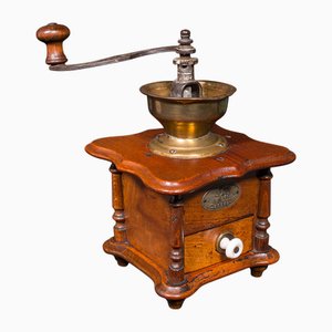Vintage German Manual Coffee Grinder in Oak, 1930