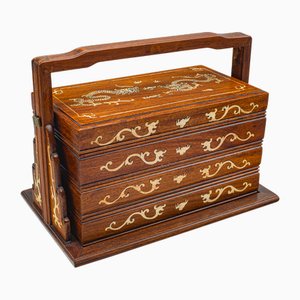 Custodia Mahjong vintage, Cina, 1950