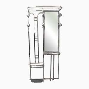 French Art Deco Coat Stand in Polished Aluminium, 1930s