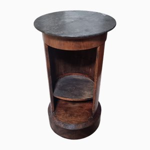 Antique French Mahogany Nightstand with Gray Marble Top