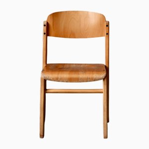 Silla escolar para niños vintage de madera