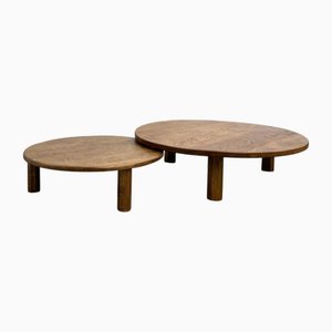 Large Modern Tripod Coffee Tables, 1950s, Set of 2