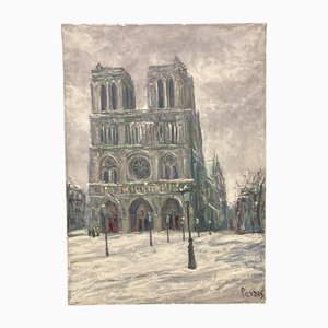 Pierre Peress, Notre-Dame de Paris, Oil on Canvas, 1980s