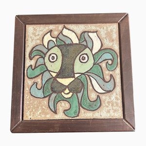 Ceramic Plate by Roland Zobel, 1960s