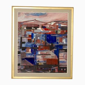 Hultkrantz, Abstract Composition, 1960s, Oil on Panel, Framed