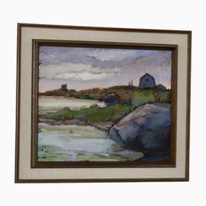 Sture Vilhelm (Ville) Waldener, Landscape, 1950s, Oil on Canvas, Framed