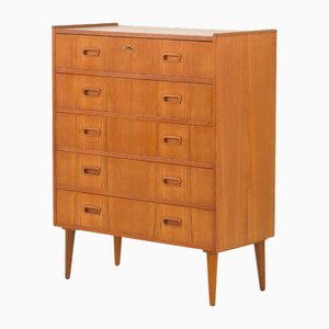 Teak Kommode mit Fünf Schubladen, 1960er